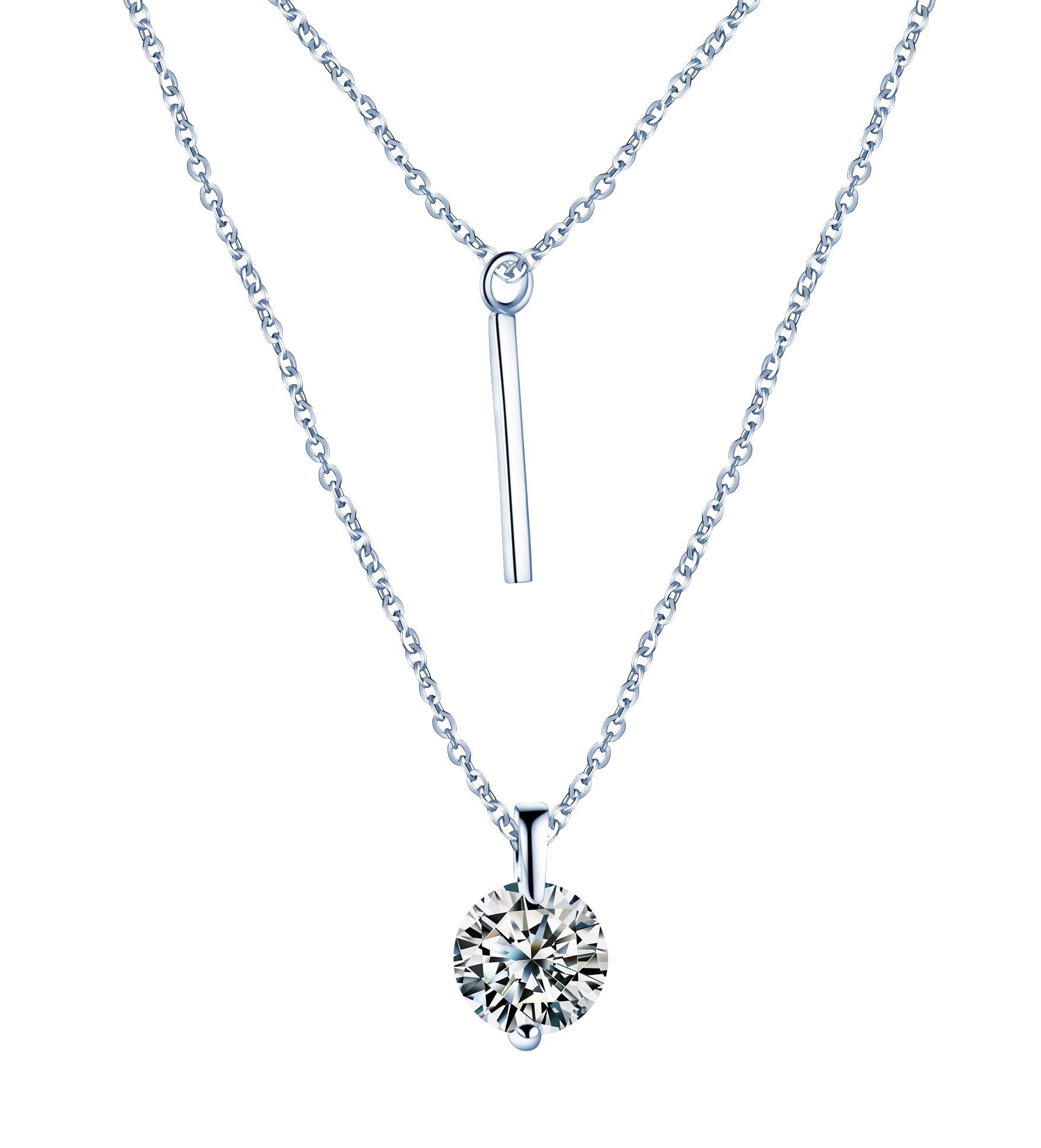 ★ENGBROX★ silver925 luscent cubic layered necklace EBNL250 Amazon.com: Yumilok Necklaces for Women S925 Sterling Silver